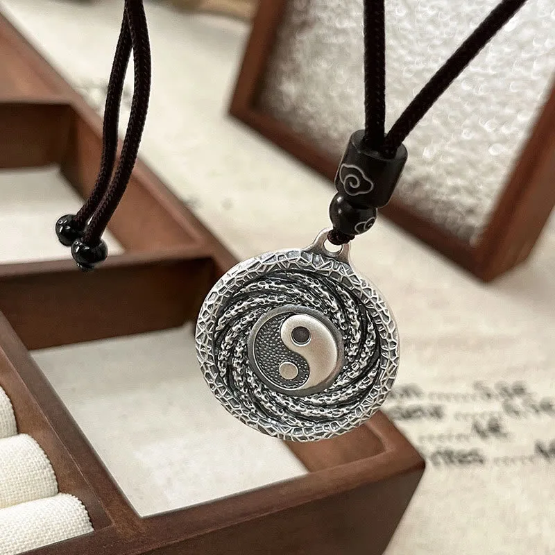 mythstone 999 sterling silver tai chi yin yang bagua design mountain ghosts spend money necklace pendant mythstone 999 sterling silver tai chi yin yang bagua design mountain ghosts spend money necklace pendant