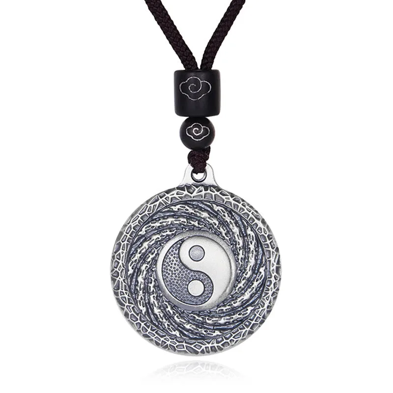 mythstone 999 sterling silver tai chi yin yang bagua design mountain ghosts spend money necklace pendant mythstone 999 sterling silver tai chi yin yang bagua design mountain ghosts spend money necklace pendant