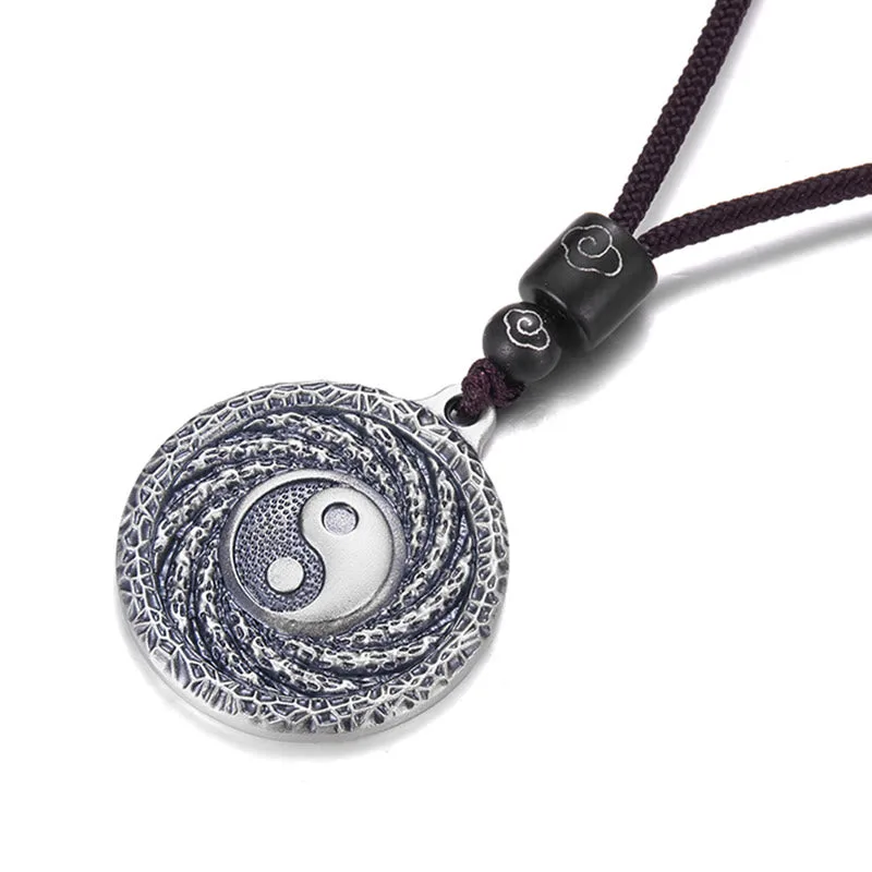 mythstone 999 sterling silver tai chi yin yang bagua design mountain ghosts spend money necklace pendant mythstone 999 sterling silver tai chi yin yang bagua design mountain ghosts spend money necklace pendant