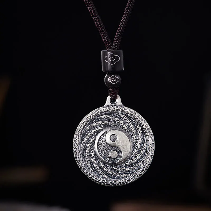 mythstone 999 sterling silver tai chi yin yang bagua design mountain ghosts spend money necklace pendant mythstone 999 sterling silver tai chi yin yang bagua design mountain ghosts spend money necklace pendant