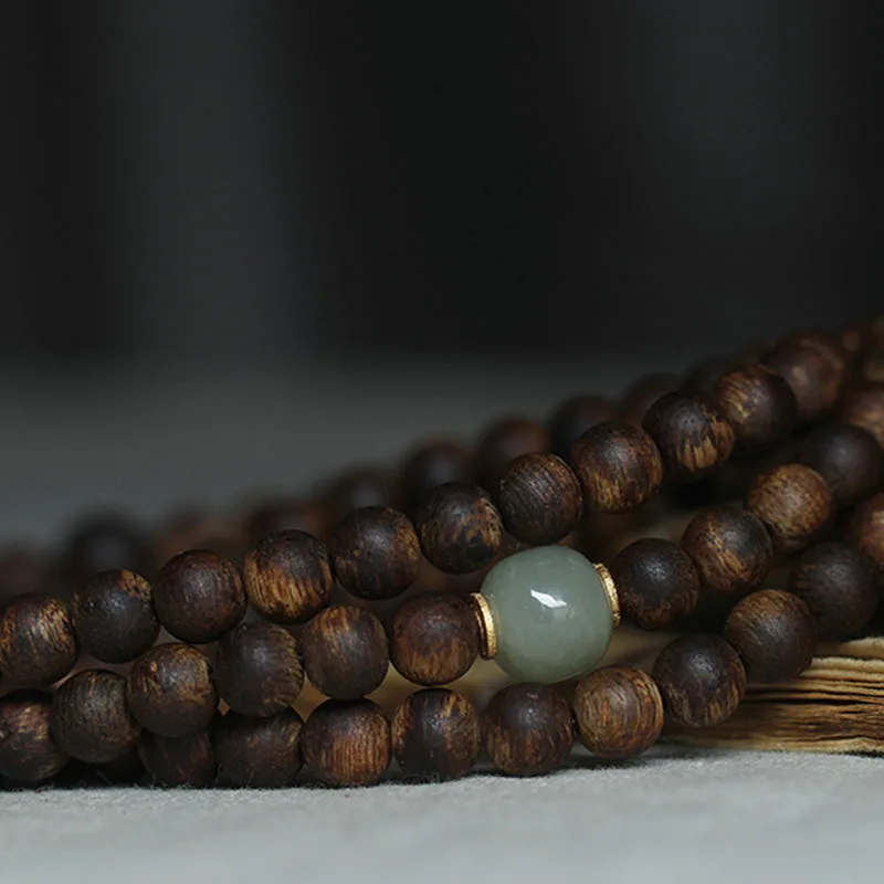 108 mala beads nha trang bai qinan agarwood jade 999 gold peace bracelet 108 mala beads nha trang bai qinan agarwood jade 999 gold peace bracelet