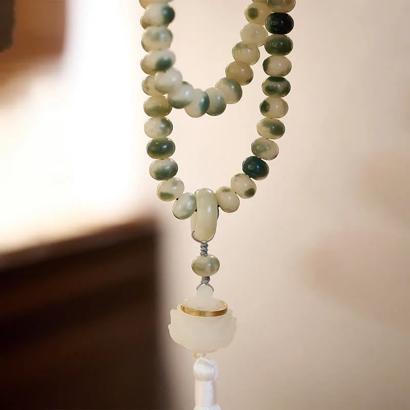 mythstone natural 108 mala beads bodhi seed lotus engraved wisdom tassel bracelet mythstone natural 108 mala beads bodhi seed lotus engraved wisdom tassel bracelet