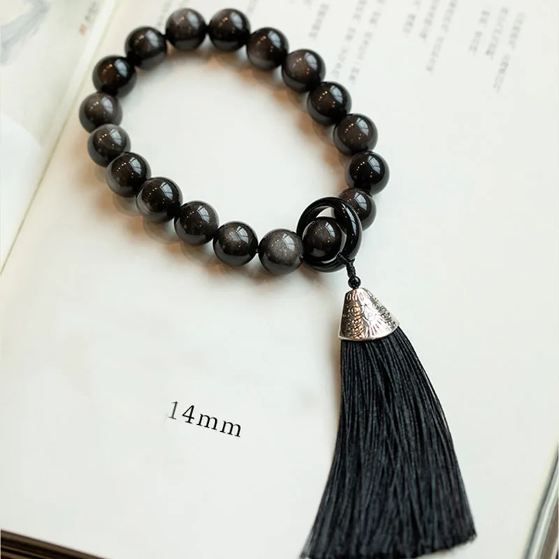 mythstone natural silver sheen obsidian black obsidian lion wrist mala protection tassels pocket mala car decoration mythstone natural silver sheen obsidian black obsidian lion wrist mala protection tassels pocket mala car decoration