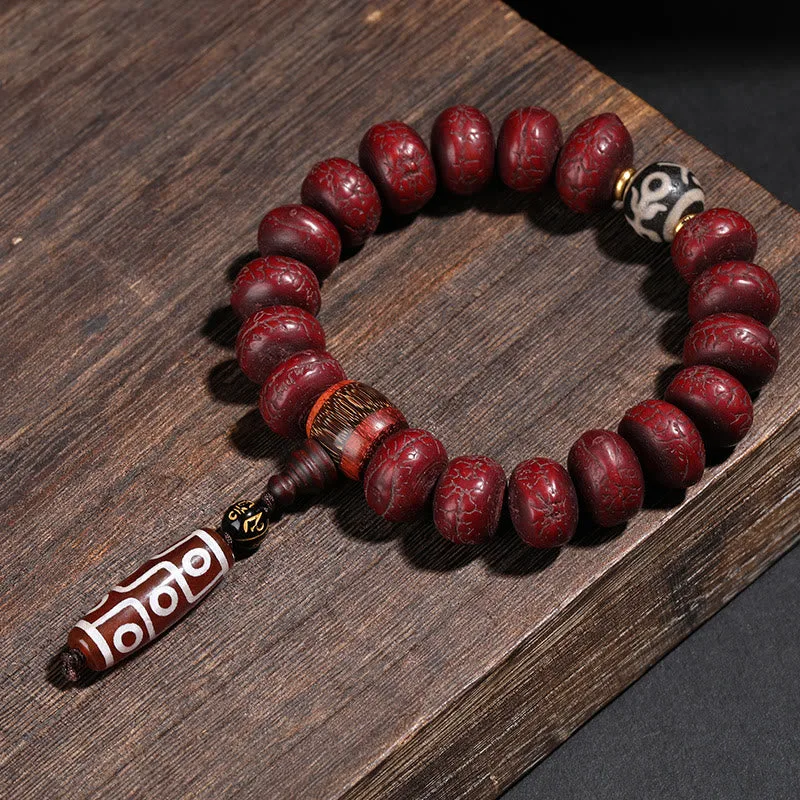 mythstone tibet bodhi seed dzi bead dancing lion luck bracelet wrist mala mythstone tibet bodhi seed dzi bead dancing lion luck bracelet wrist mala
