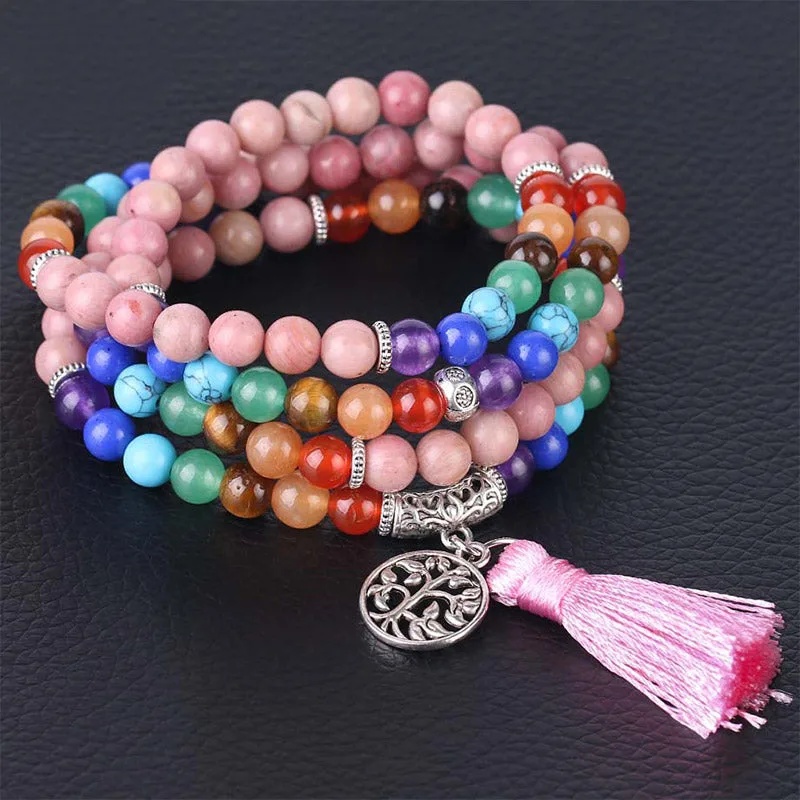 mythstone 108 mala beads rhodonite blue crystal lazulite healing bracelet mythstone 108 mala beads rhodonite blue crystal lazulite healing bracelet