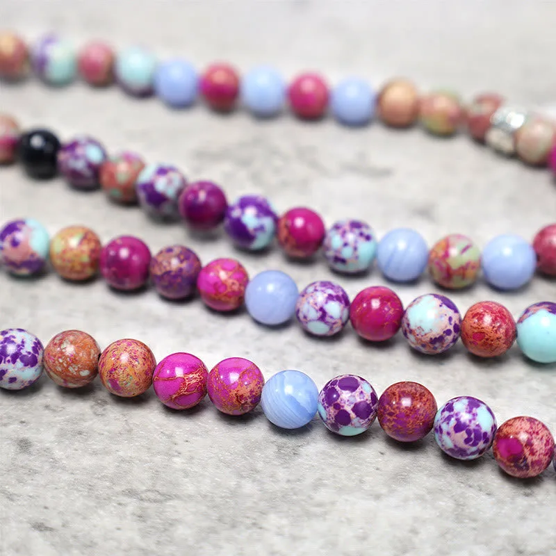 mythstone natural purple miano real stone lotus mala mythstone natural purple miano real stone lotus mala