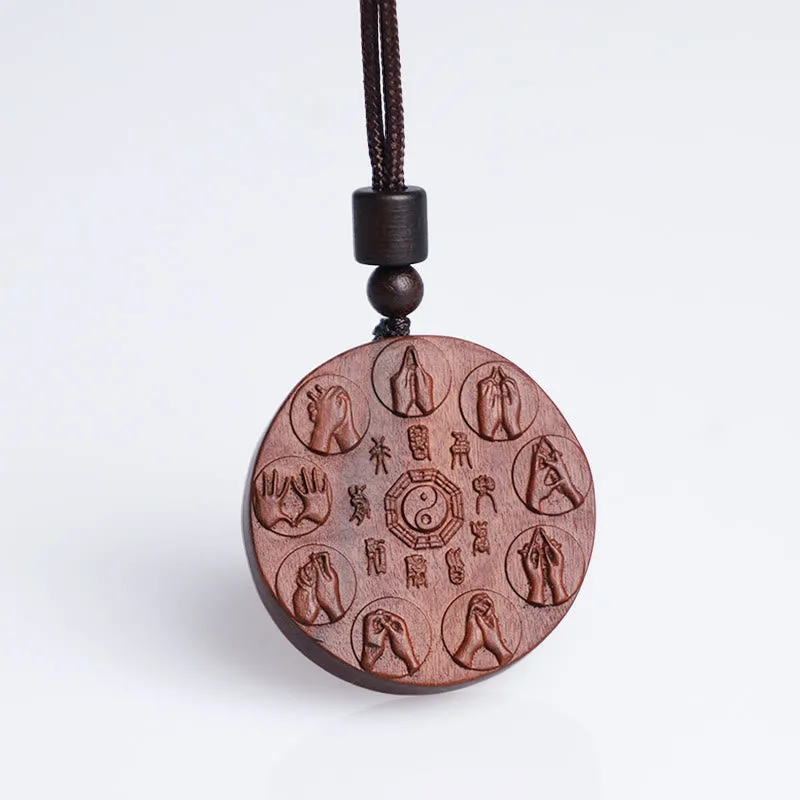 mythstone lightning struck jujube wood yin yang bagua mountain ghosts spend money protection necklace pendant mythstone lightning struck jujube wood yin yang bagua mountain ghosts spend money protection necklace pendant