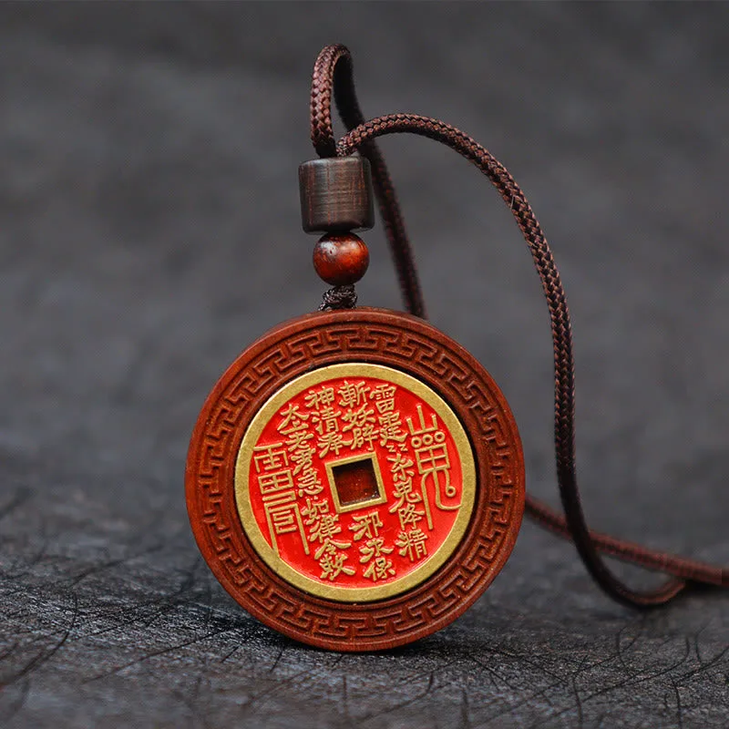 mythstone lightning struck jujube wood yin yang bagua mountain ghosts spend money protection necklace pendant mythstone lightning struck jujube wood yin yang bagua mountain ghosts spend money protection necklace pendant