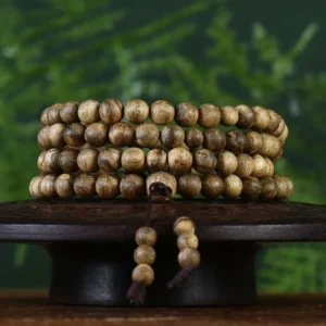 Mythstone 108 Mala Beads Hoi An Agarwood Ward Off Evil Spirits Bracelet