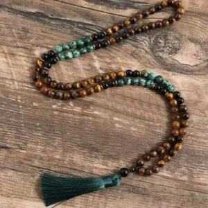 Mythstone – Tibetan Green Jasper Protection Mala Bracelet